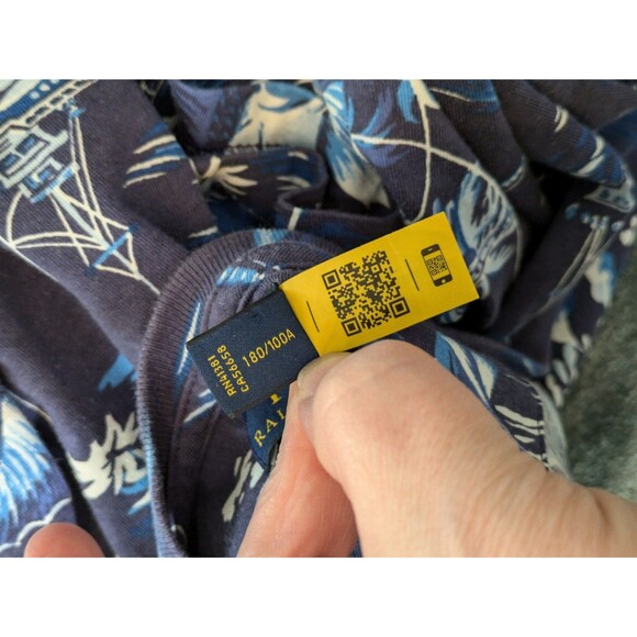 Polo Ralph Lauren Marlin Fishing Print Tee Size Large Blue Coastal Summer - Picture 8 of 9